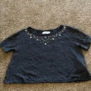 Beaded crop top tshirt!